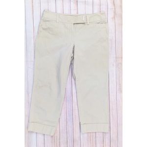WHBM Slim Crop Khaki Pants Size 10